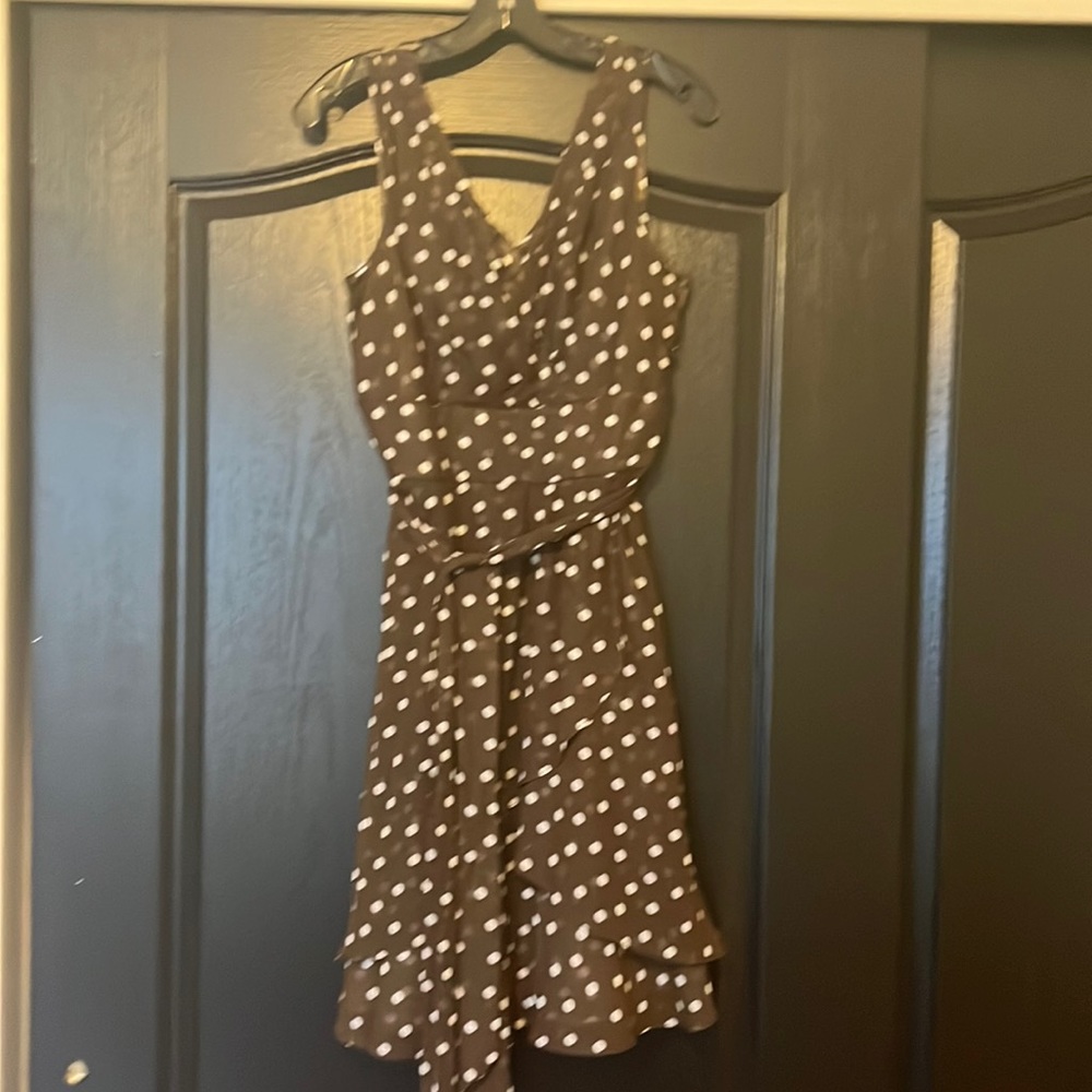 Brown Poka Dot Dress